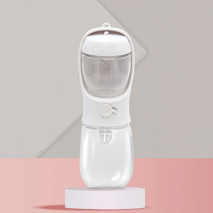 PawDeck Pawsip water and treat bottle for dogs in White