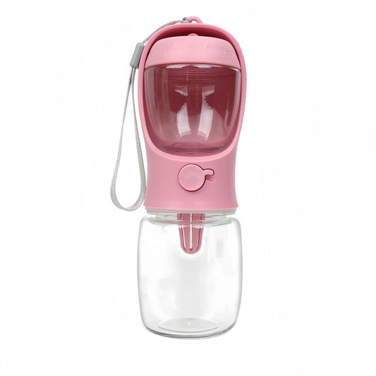 PawDeck Pawsip water and treat bottle for dogs in Pink