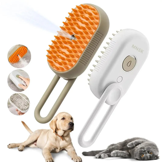 PawDeck FurMist 3-in-1 misting grooming brush for pets