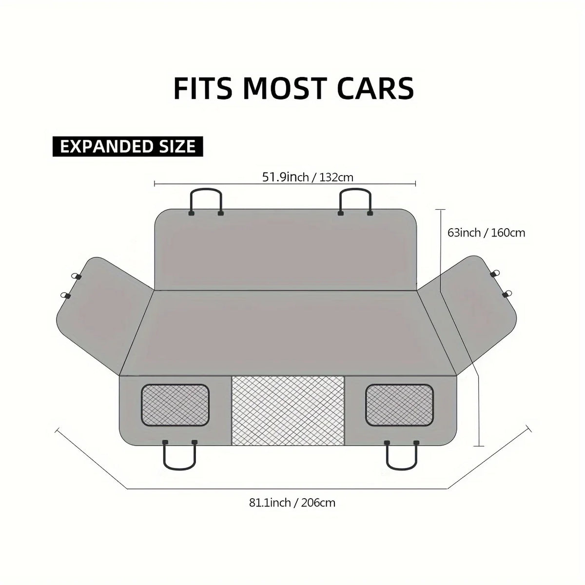PawDeck Pawtect dog car seat cover full product view
