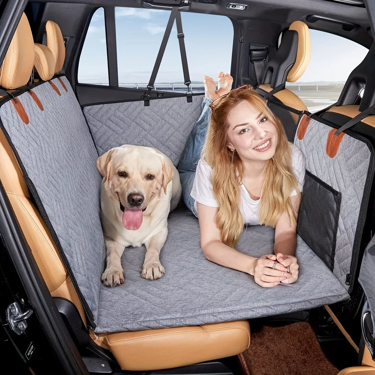 PawDeck Pawtect dog car seat cover in Black