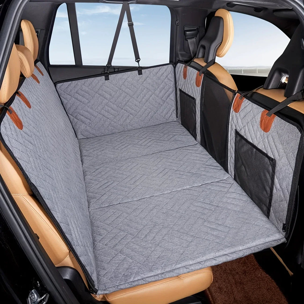 PawDeck Pawtect dog seat cover with raised side panels for interior protection