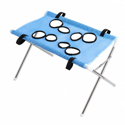 PawDeck GroomLift pet grooming stand in blue