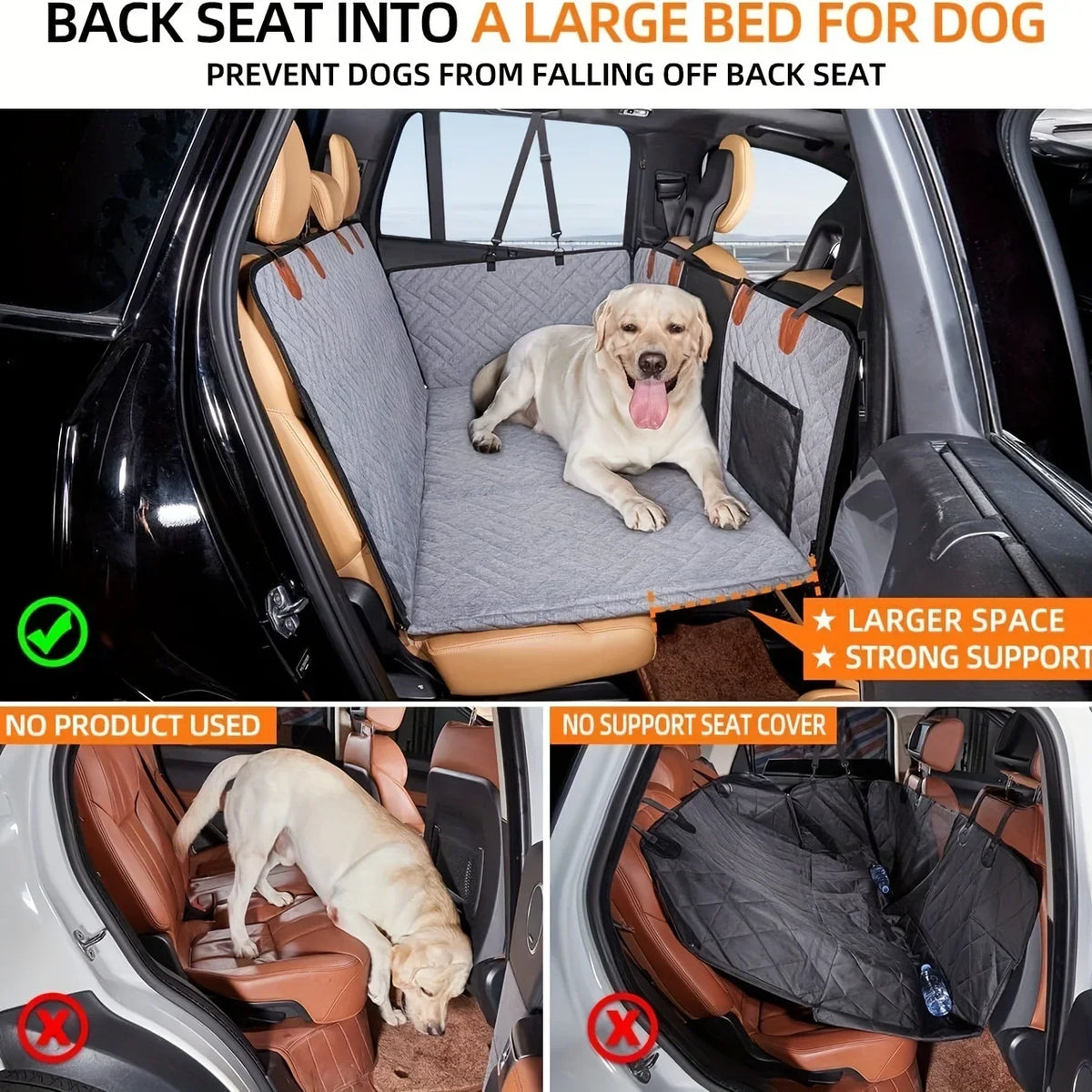 PawDeck Pawtect dog car seat cover in Gray